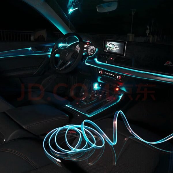 LUZ AMBIENTAL LED FIBRA ÓPTICA PARA COCHE