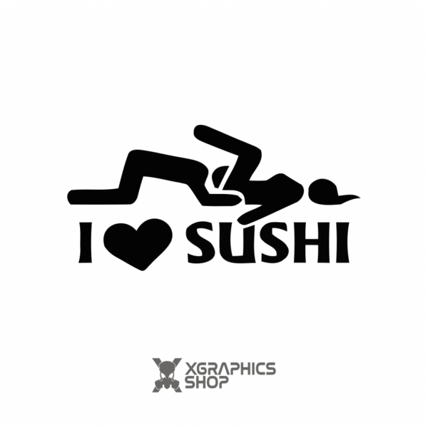 Pegatina I love Sushi