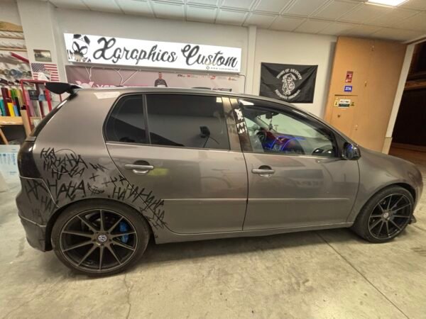 Adhesivos Jocker para Golf V hahaha (DELANTERO Y TRASERO) - Imagen 3