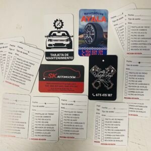 1000 Tarjetas de Mantenimiento para Talleres