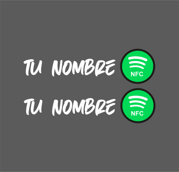 PEGATINA SPOTIFY NFC INTELIGENTE CON NOMBRE