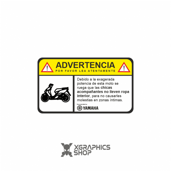 Pegatina Advertencia jog 2