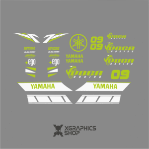 Kit pegatinas Yamaha Neos Voca blanco amarillo fluor