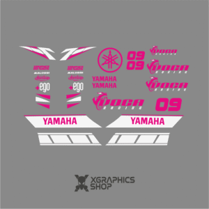 Kit pegatinas Yamaha Neos Voca blanco rosa fluor