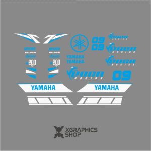 Kit pegatinas Yamaha Neos Voca blanco turquesa