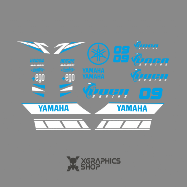 Kit pegatinas Yamaha Neos Voca blanco turquesa