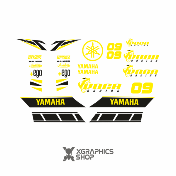 Kit pegatinas Yamaha Neos Voca negro amarillo