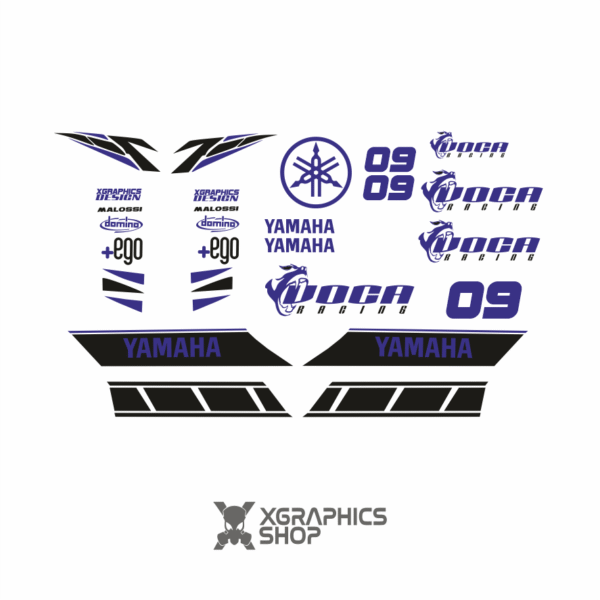 Kit pegatinas Yamaha Neos Voca negro azul