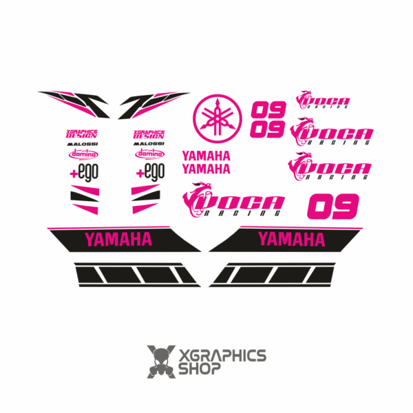 Kit pegatinas Yamaha Neos Voca Negro Rosa