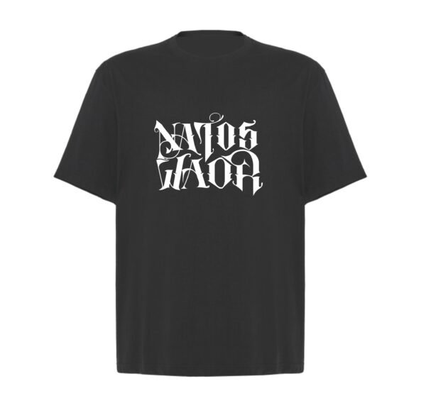 Camiseta Natos y Waor Negra Oversize