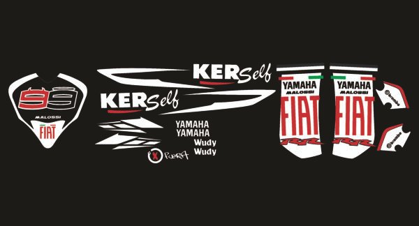 Kit de Pegatinas Yamaha JOG Fiat Blanco