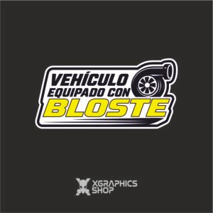 Pegatina Vehiculo Equipado con bloste